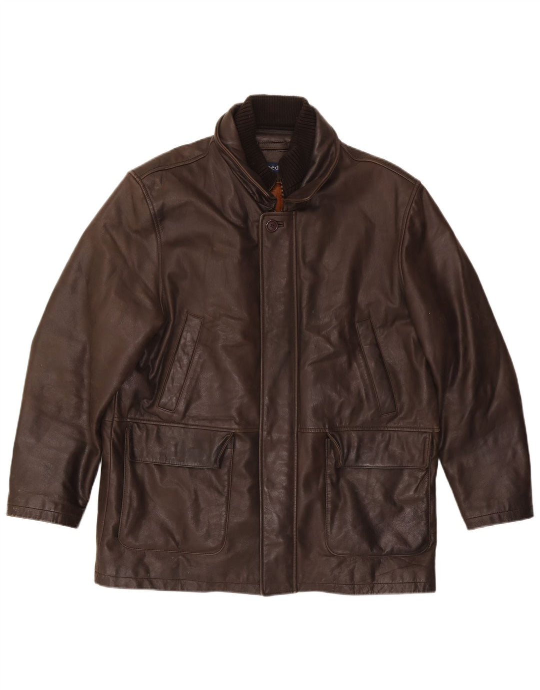 Giacca in pelle da uomo Reed UK 40 grande marrone
