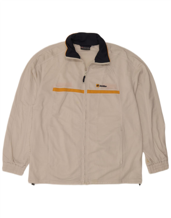 Giacca da tuta da uomo LOTTO XL bianca in poliestere