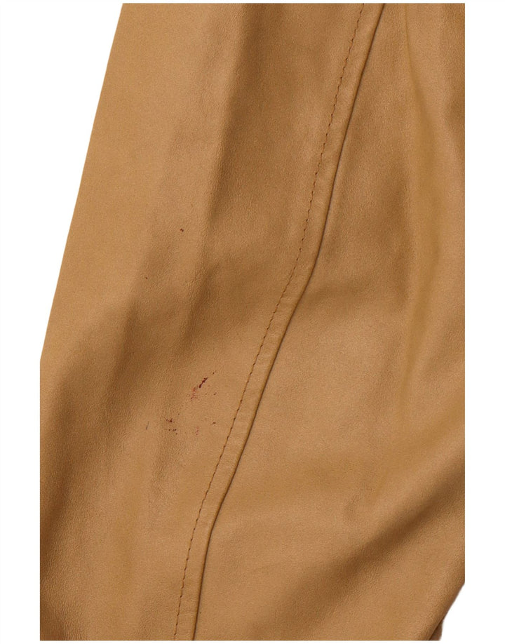 Giacca in pelle da donna VINTAGE UK 18 XL Pelle beige