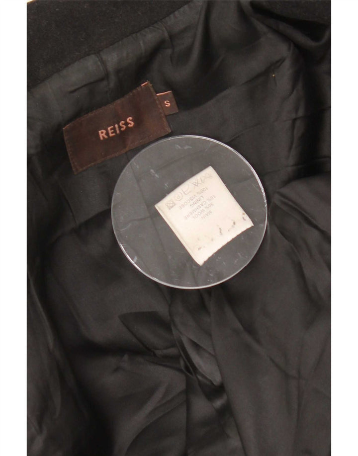 Giacca da motociclista da donna Reiss UK 10 Small Black Wool