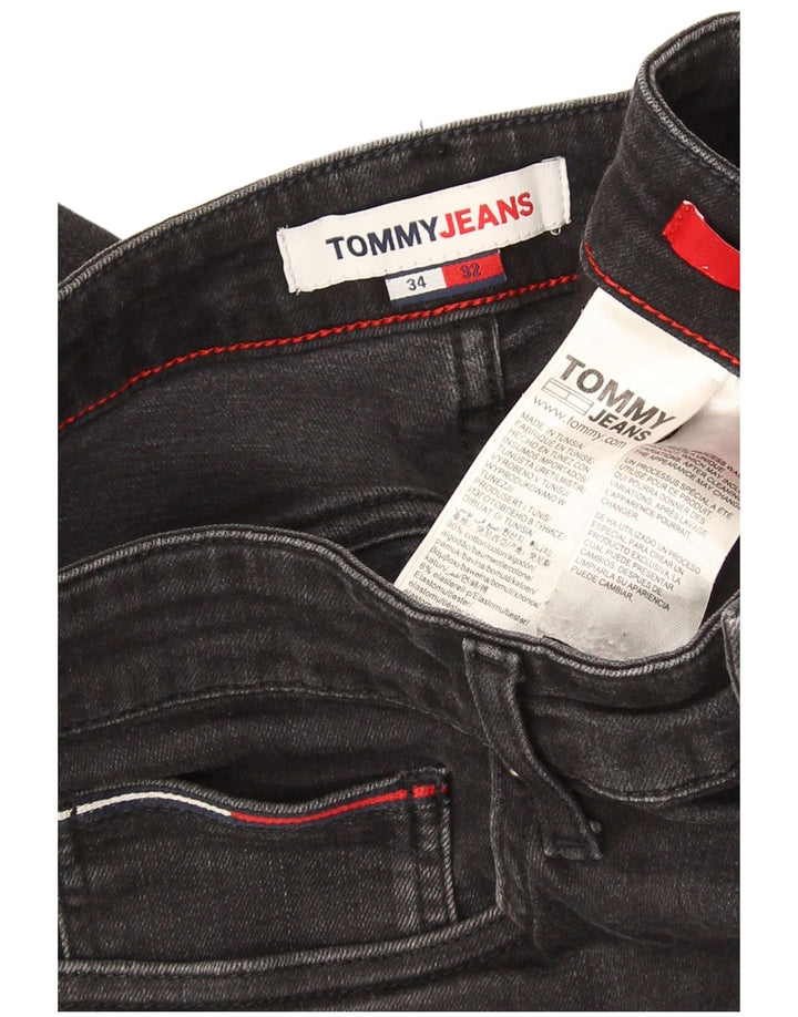 Jeans slim da uomo Tommy Hilfiger W34 L32 cotone nero