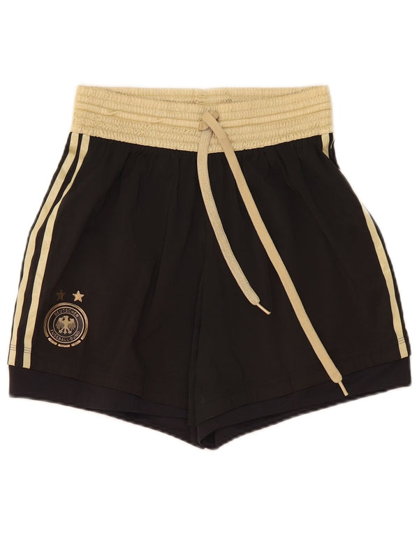 Pantaloncini sportivi Adidas da uomo Deutscher Fussball Bund Small Black Colourblock