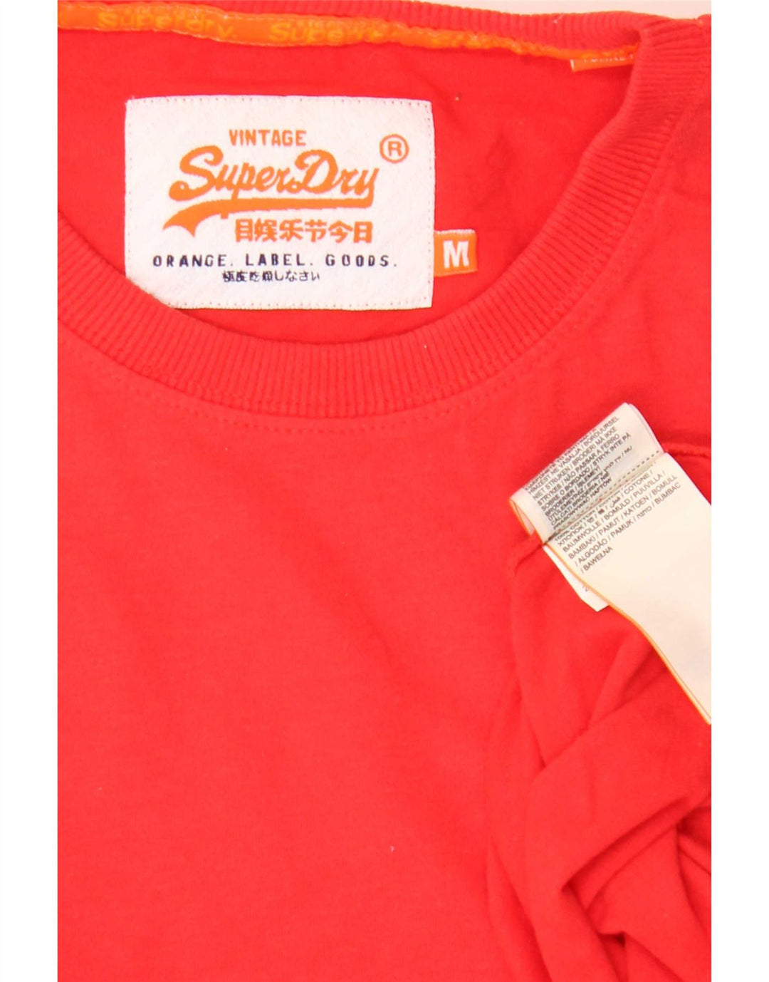 T-shirt da uomo Superdry Top rosso medio in cotone