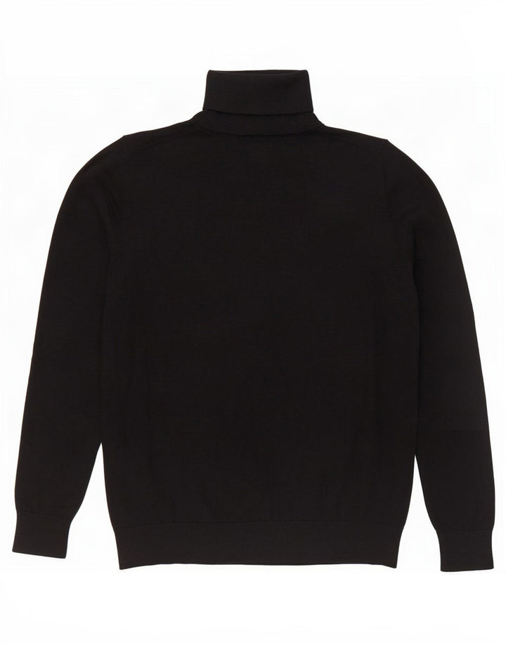 Maglione maglione da donna a collo alto Massimo Dutti UK 14 grande seta nera