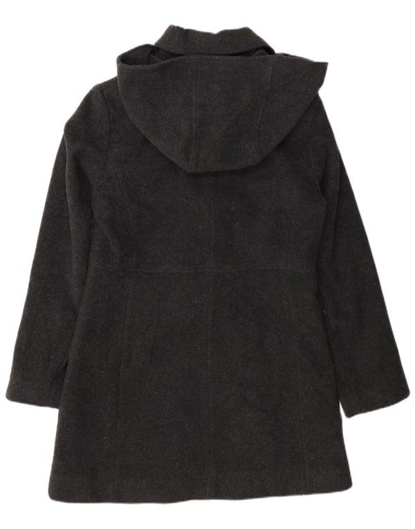 Nautica Womens Hooded Duffle Coat UK 10 Small Grey Wool