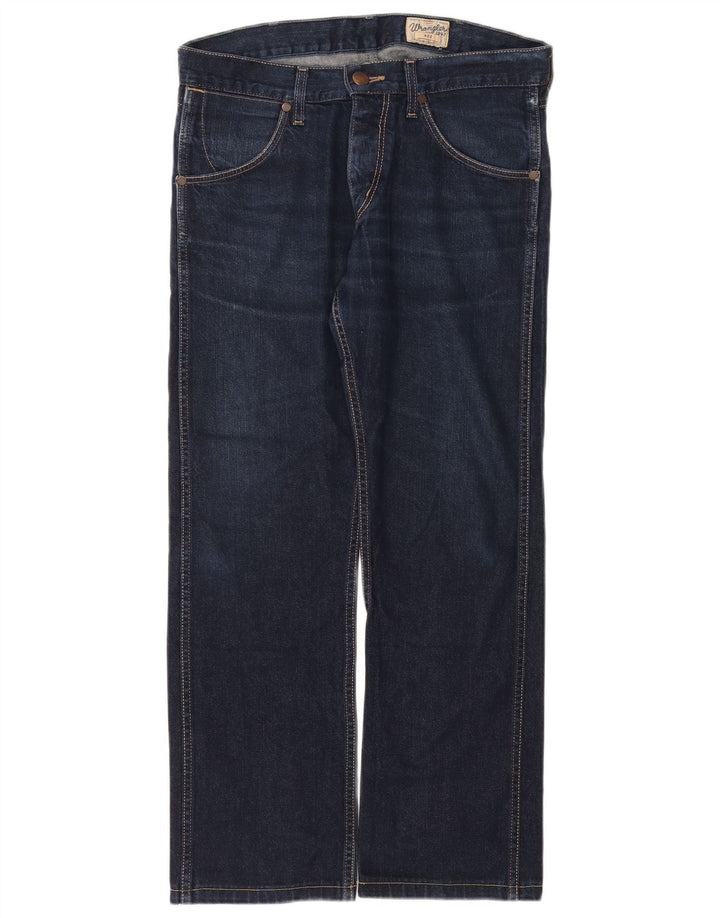Jeans dritti da uomo Wrangler Ace W32 L32 cotone blu navy