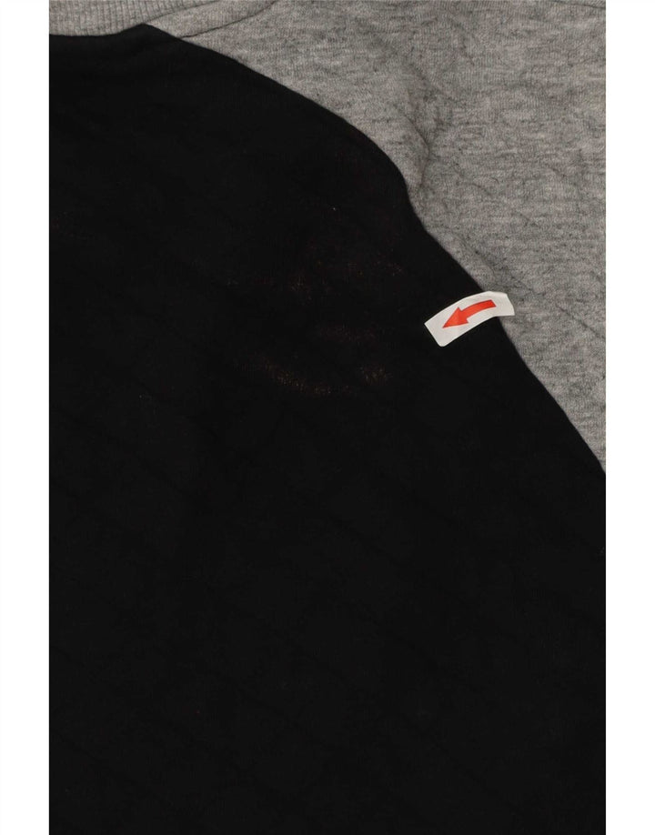Giacca da ginnastica da uomo Zara grande in cotone color block nero