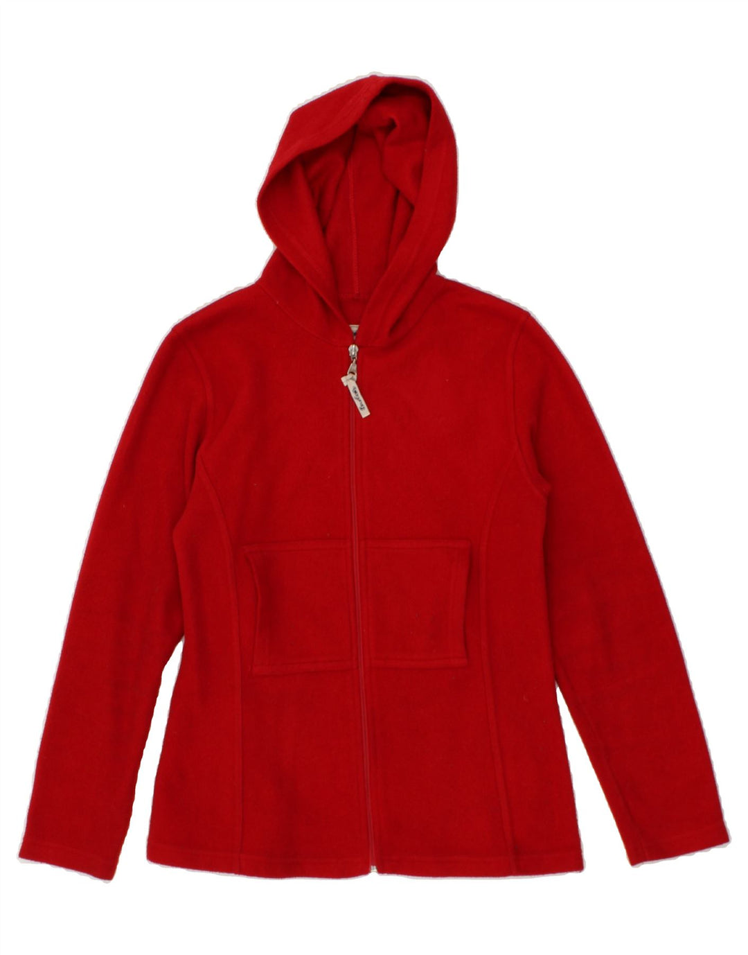 VINTAGE Womens Zip Hoodie Sweater UK 14 Large Red Polyester Vintage Vintage and Second-Hand Vintage from Messina Hembry 
