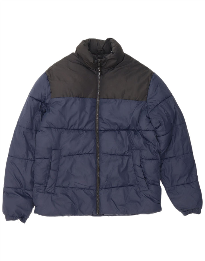 Giacca imbottita da uomo Jack & Jones UK 38 blocco colore blu navy medio