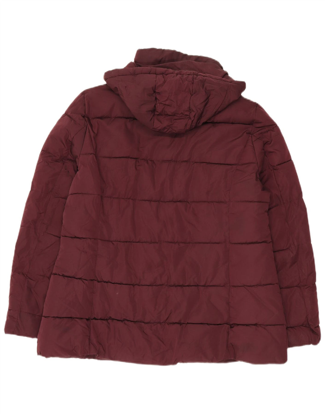 Giacca imbottita con cappuccio da donna Tommy Hilfiger UK 16 Large Bordeaux Poliestere