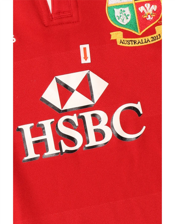 Polo grafica ADIDAS Australia 2013 da ragazzo 9-10 anni in poliestere rosso