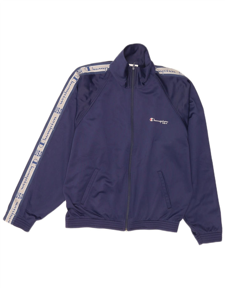 Giacca da tuta grafica da uomo Champion, color block medio blu navy