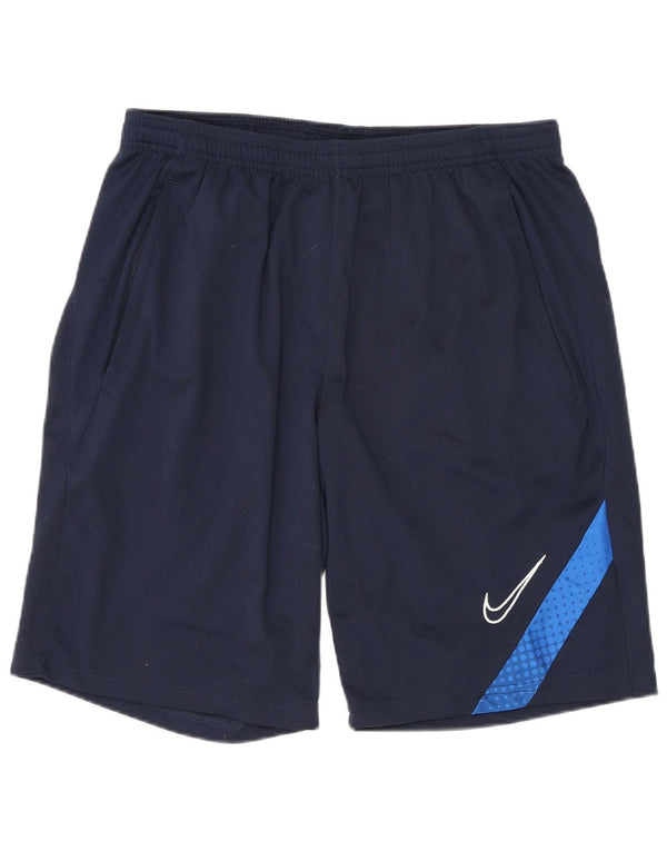 Pantaloncini sportivi Nike da uomo con vestibilità regolare, grandi, blu navy, in poliestere