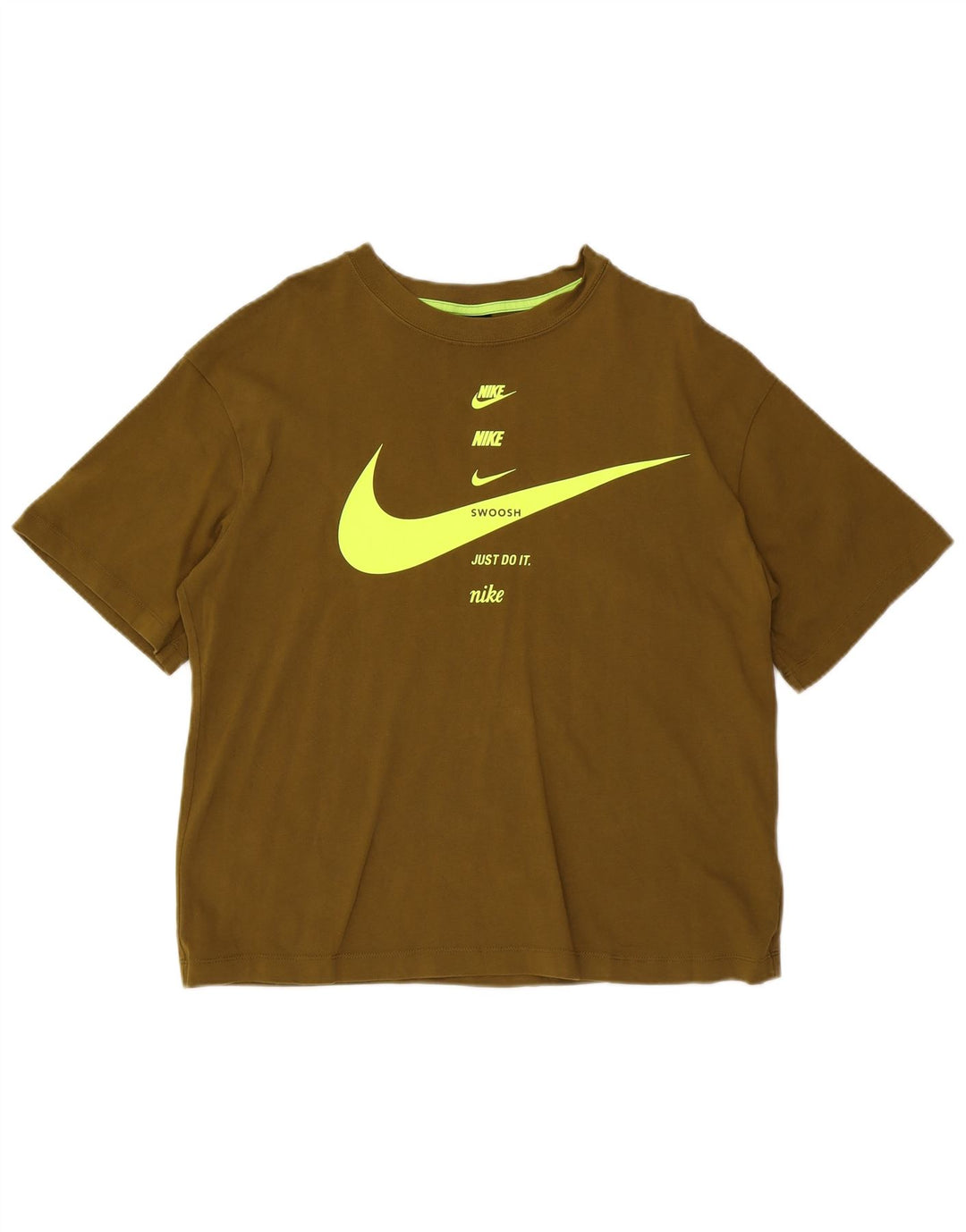 T-shirt grafica da uomo Nike Top in cotone kaki medio