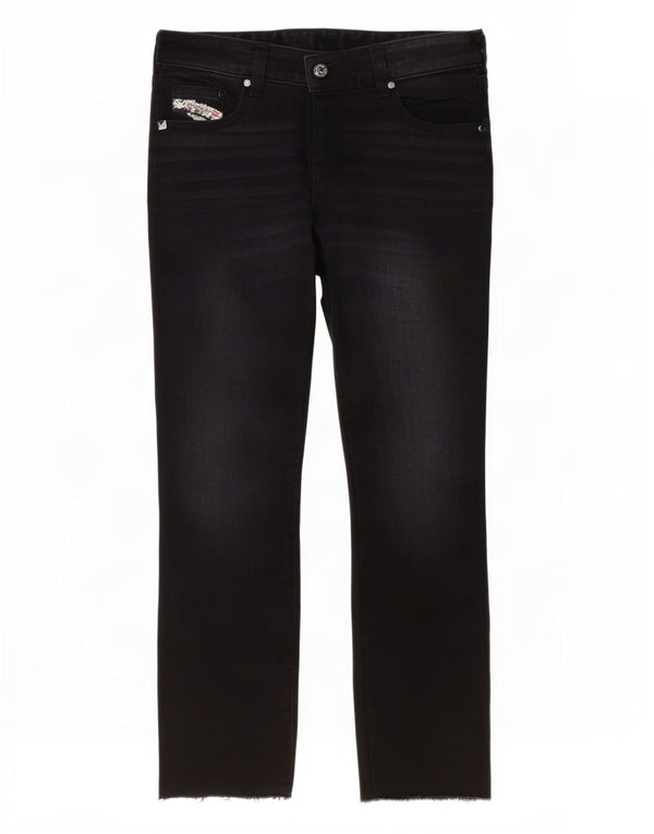 Jeans slim da donna Diesel Cuddy Crop W28 L25 cotone nero