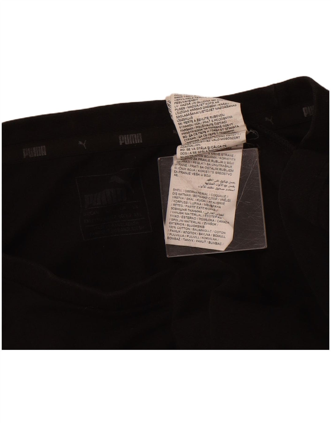PUMA Mens Graphic T-Shirt Top 2XL Black Cotton