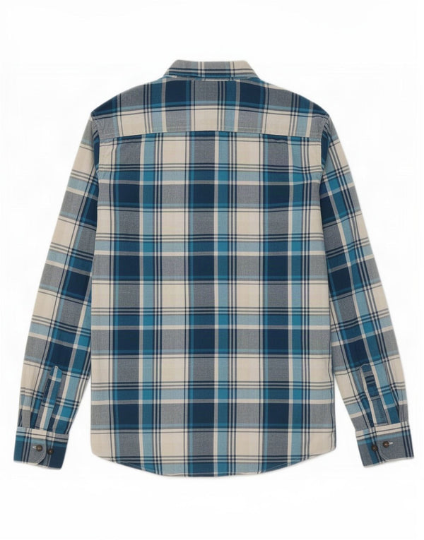 Camicia da uomo Wrangler a quadri blu medio