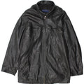 Giacca in pelle vintage da uomo UK 38 in pelle nera media