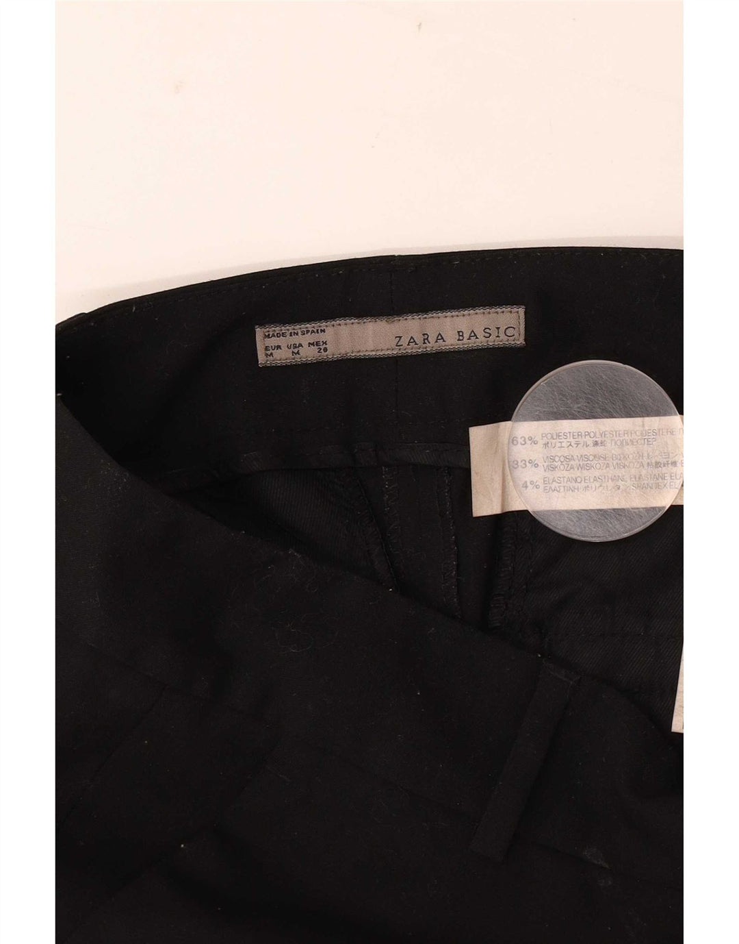 Pantaloncini chino da donna Zara medi W28 poliestere nero