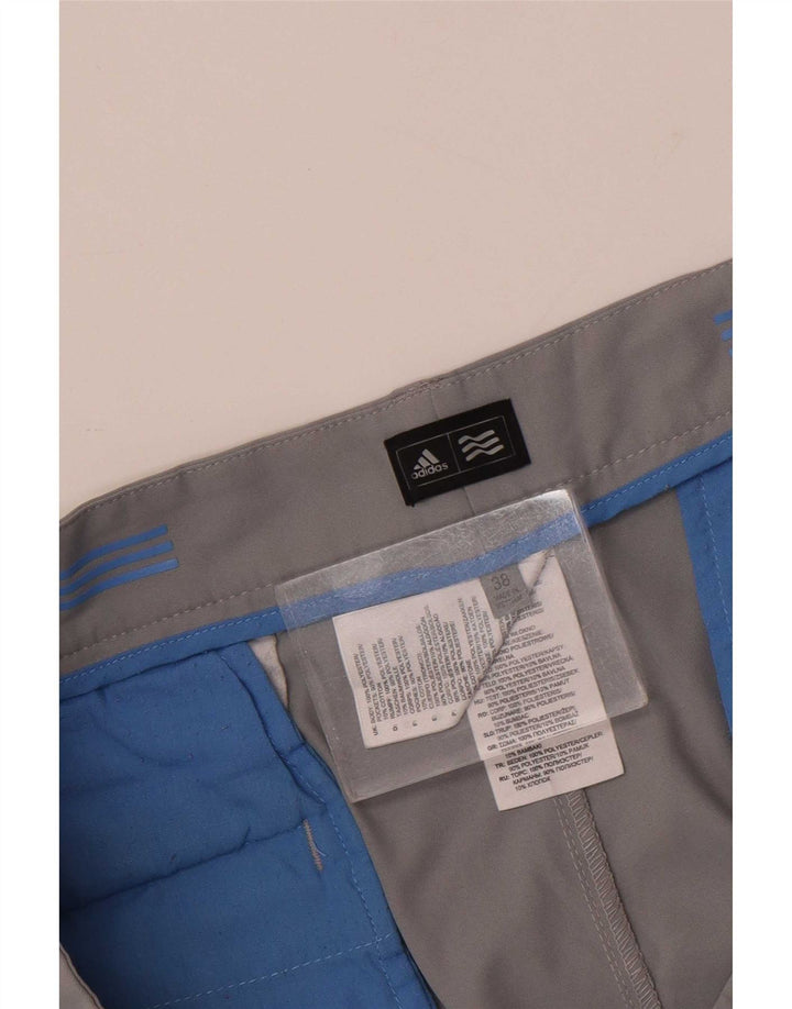 Pantaloncini chino da uomo Adidas W38 XL poliestere grigio