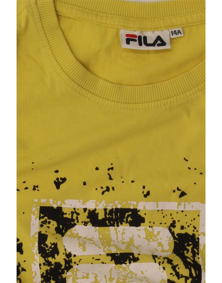 Maglietta grafica da ragazzo Fila Top 13-14 anni Giallo