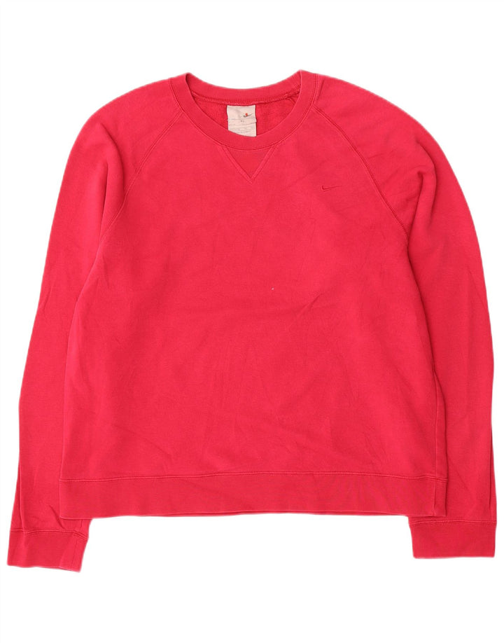 Felpa Nike Donna Maglione US 16/18 XL Cotone Rosa