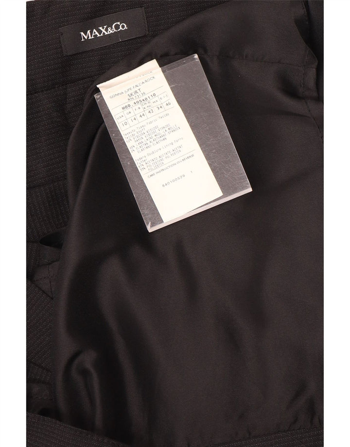 Gonna a tubino da donna Max & Co. UK 14 media W28 viscosa nera