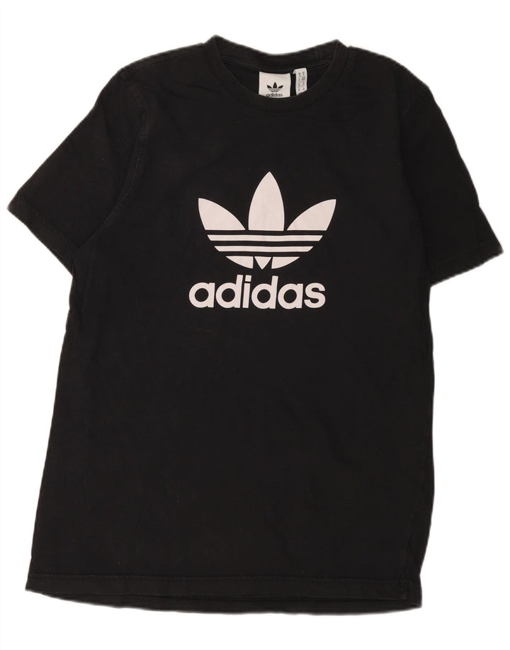 T-shirt grafica da uomo Adidas Top in cotone nero medio