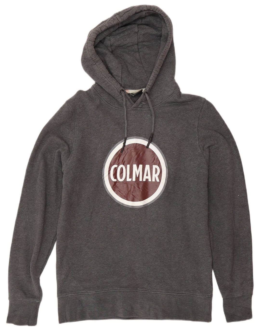 Maglione con cappuccio grafico da uomo Colmar in cotone grigio medio