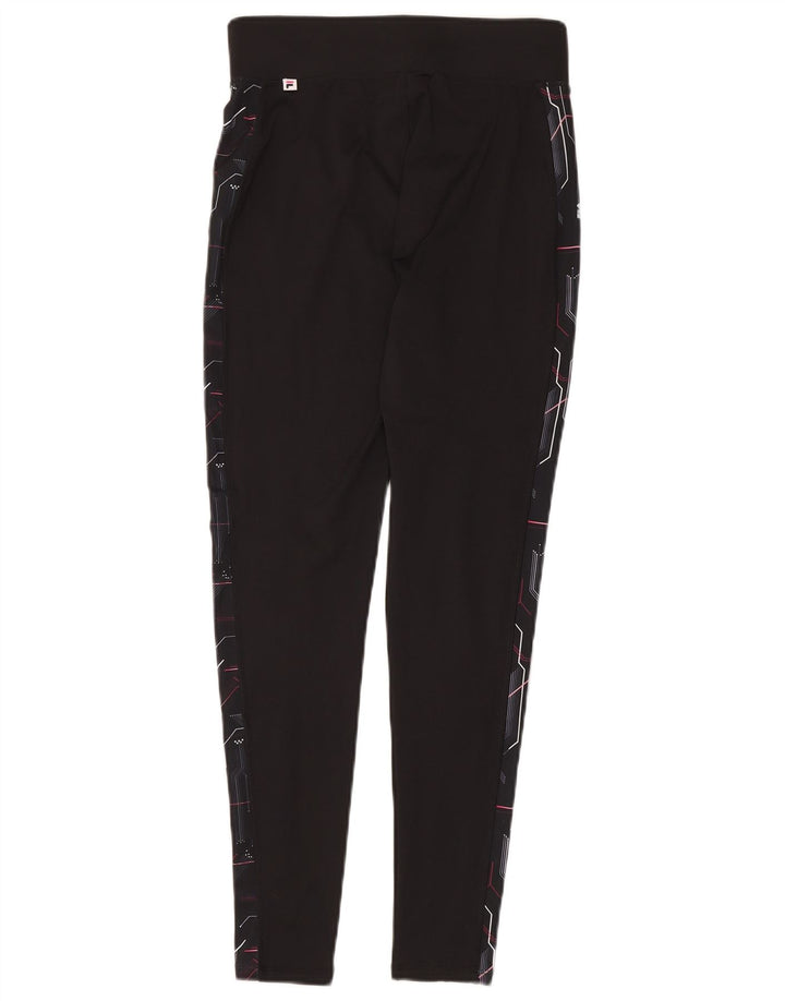 Leggings grafici da donna Fila UK 12 Poliestere geometrico nero medio