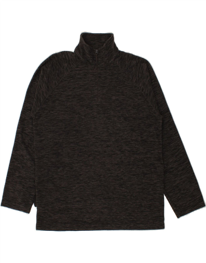 MOUNTAIN WAREHOUSE Mens Zip Neck Fleece Jumper Medium Grey Polyester Vintage Mountain Warehouse and Second-Hand Mountain Warehouse from Messina Hembry 