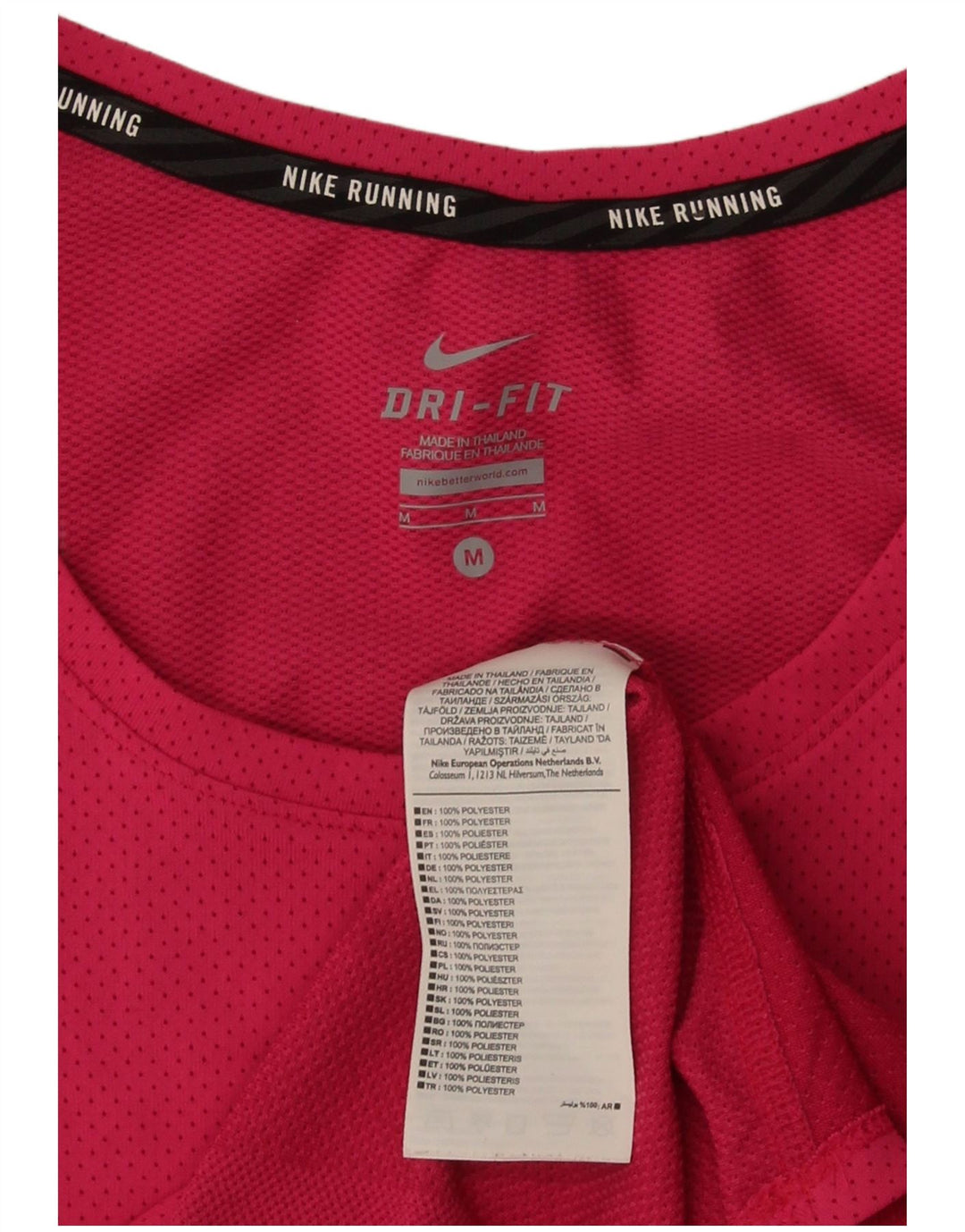 T-shirt da donna Nike Dri Fit Top UK 12 poliestere rosa medio