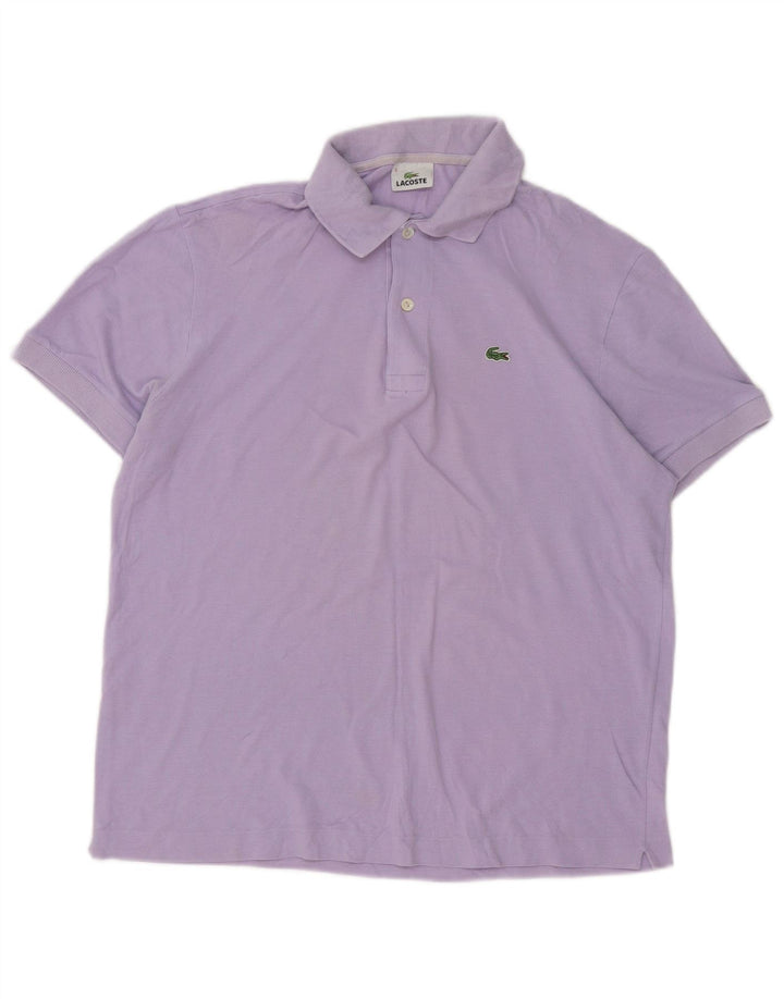Polo da uomo Lacoste taglia 5 grande in cotone viola