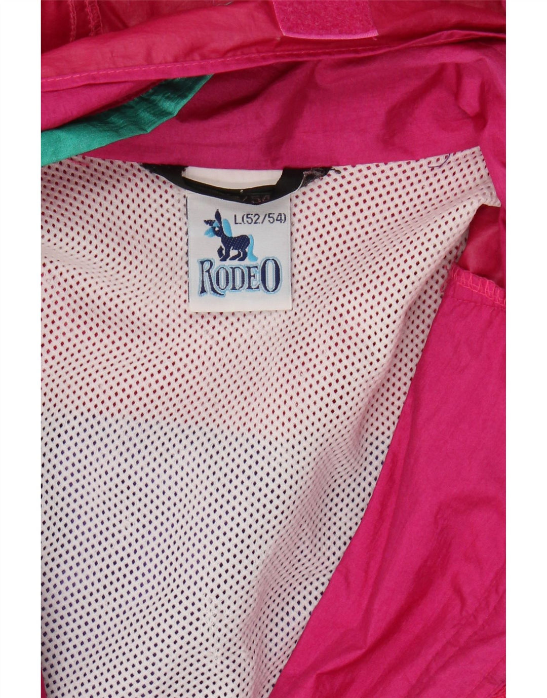 Giacca antipioggia da uomo con cappuccio Rodeo IT 52/54 Large Pink Colourblock