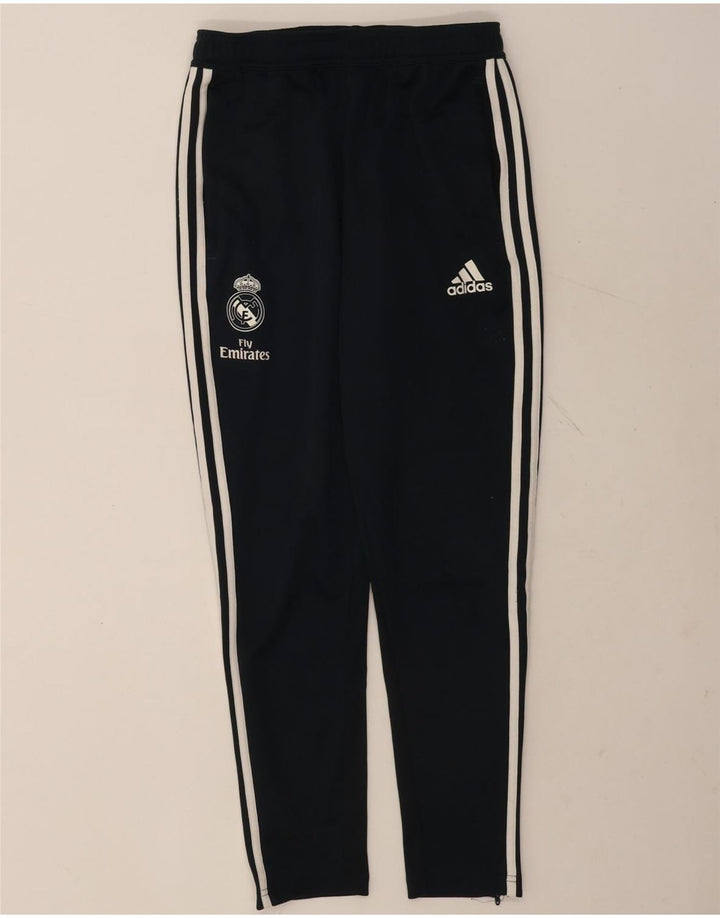 Pantaloni da tuta Adidas da uomo del Real Madrid piccoli in poliestere nero