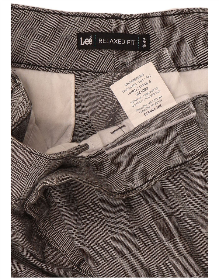 Pantaloni casual da donna LEE dalla vestibilità rilassata US 8 Medium W32 L29 a quadri grigi