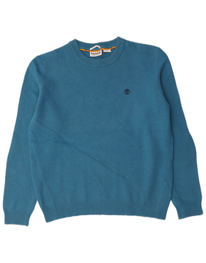 Maglione maglione girocollo da donna Timberland UK 16 grande lana blu