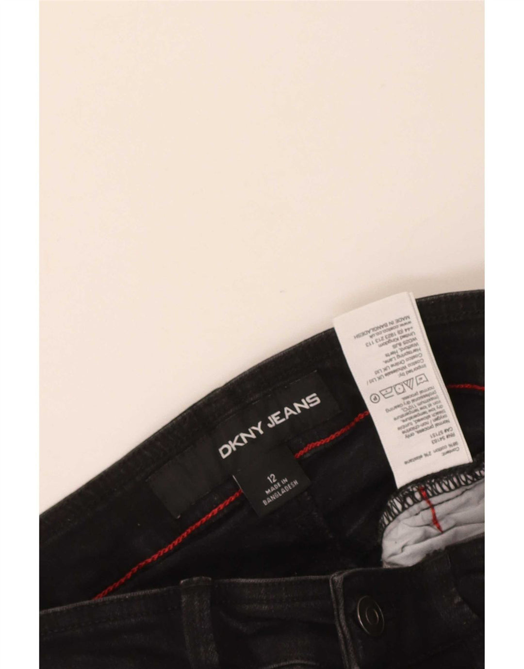 Pantaloncini di jeans da donna Dkny US 12 Large W30 cotone nero