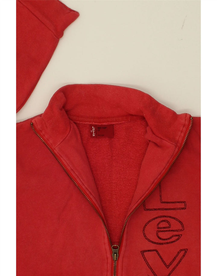 LEVI'S Girls Graphic Tracksuit Top Jacket 11-12 Years Red Cotton Vintage Levi's and Second-Hand Levi's from Messina Hembry 