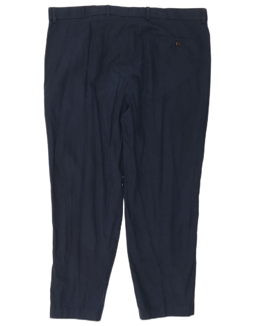 Pantaloni chino regolari da uomo Marks & Spencer W40 L31 lino blu navy