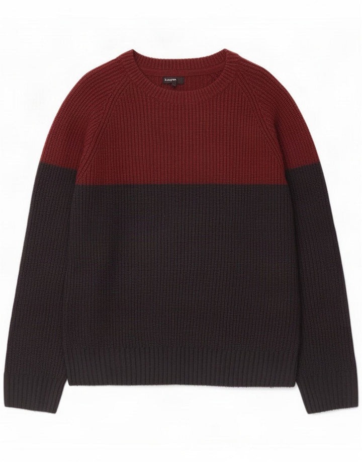 Marks & Spencer Maglione girocollo autografo da uomo grande marrone
