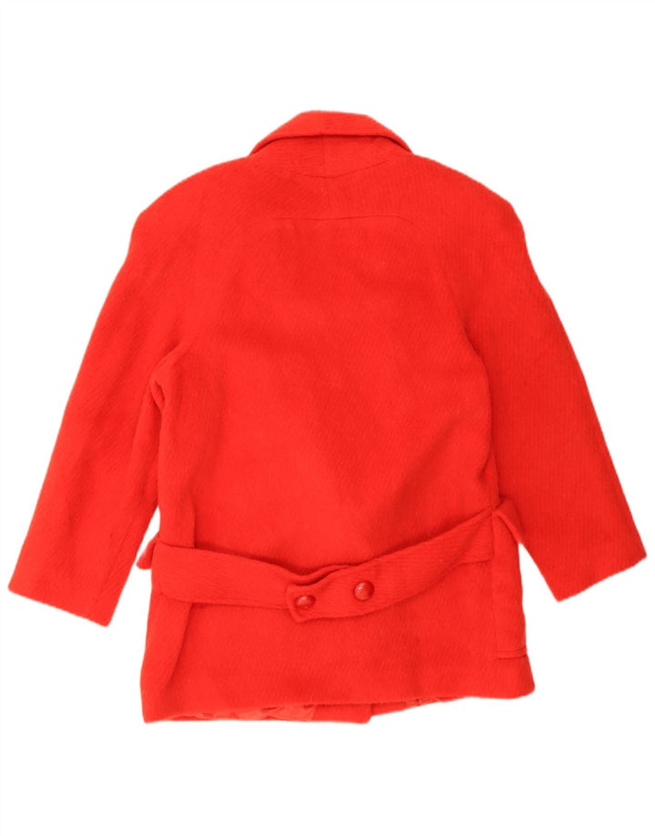 Giacca blazer vintage da donna a 2 bottoni IT 42 lana rossa media