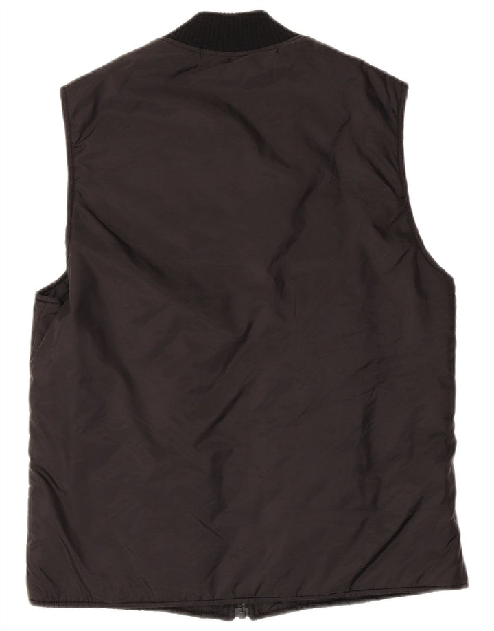 Gilet Imbottito Uomo Sisley IT 46 Small Nero Poliammide