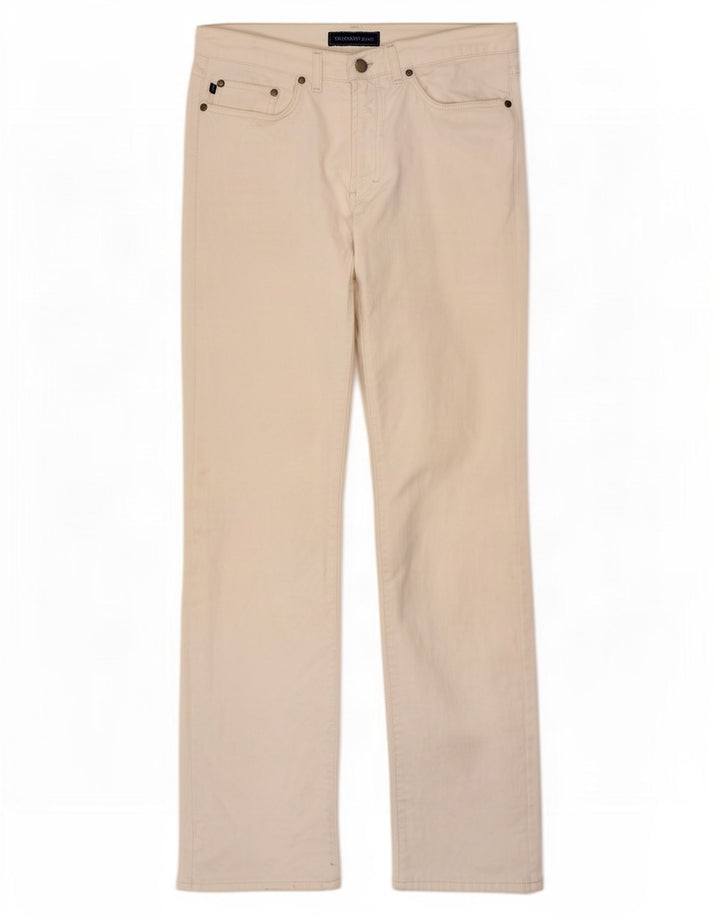 Jeans Straight Uomo Trussardi W33 L33 Cotone Bianco