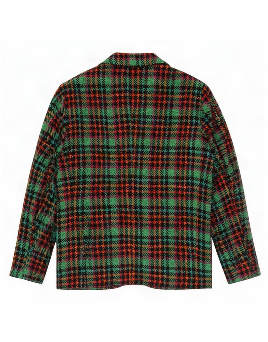 Giacca blazer vintage da donna a 3 bottoni UK 16 grande plaid multicolore