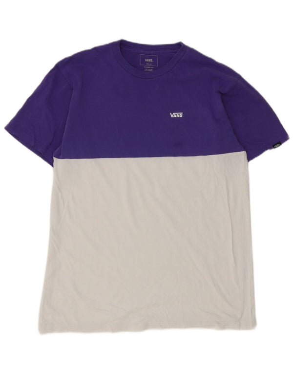 T-shirt da uomo Vans Classic Fit, top in cotone color block viola medio