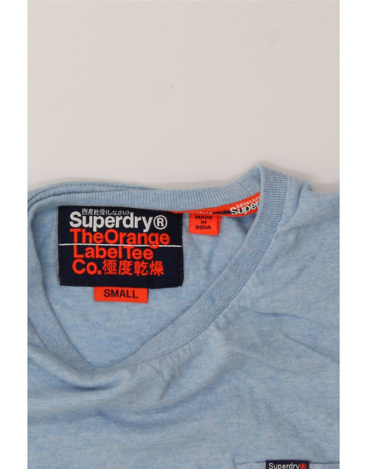 SUPERDRY Mens T-Shirt Top Small Blue Striped Cotton Vintage Superdry and Second-Hand Superdry from Messina Hembry 