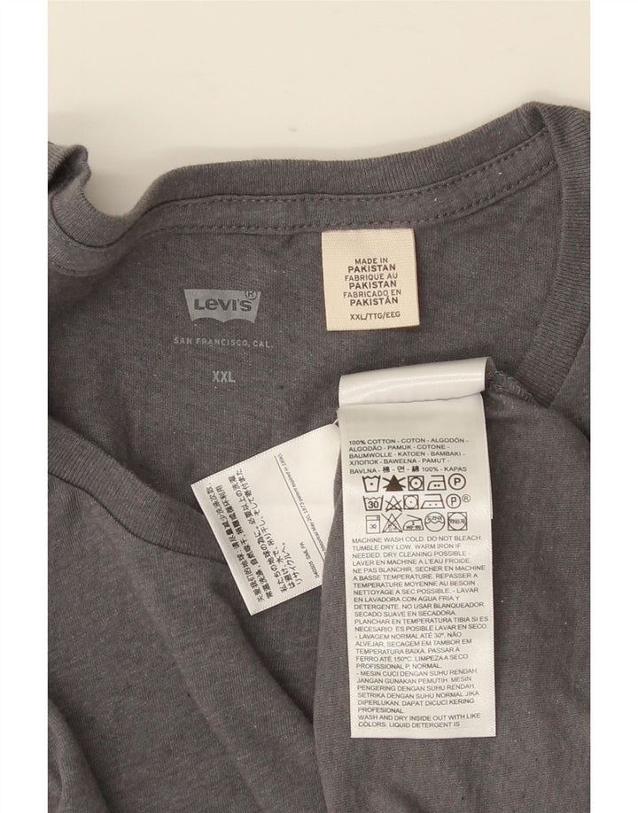 T-shirt da uomo LEVI'S Top 2XL cotone grigio