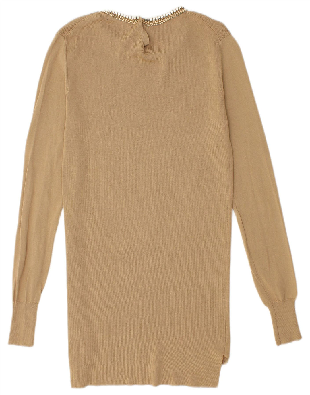 Maglione maglione con scollo a barca da donna Zara UK 8 piccolo beige