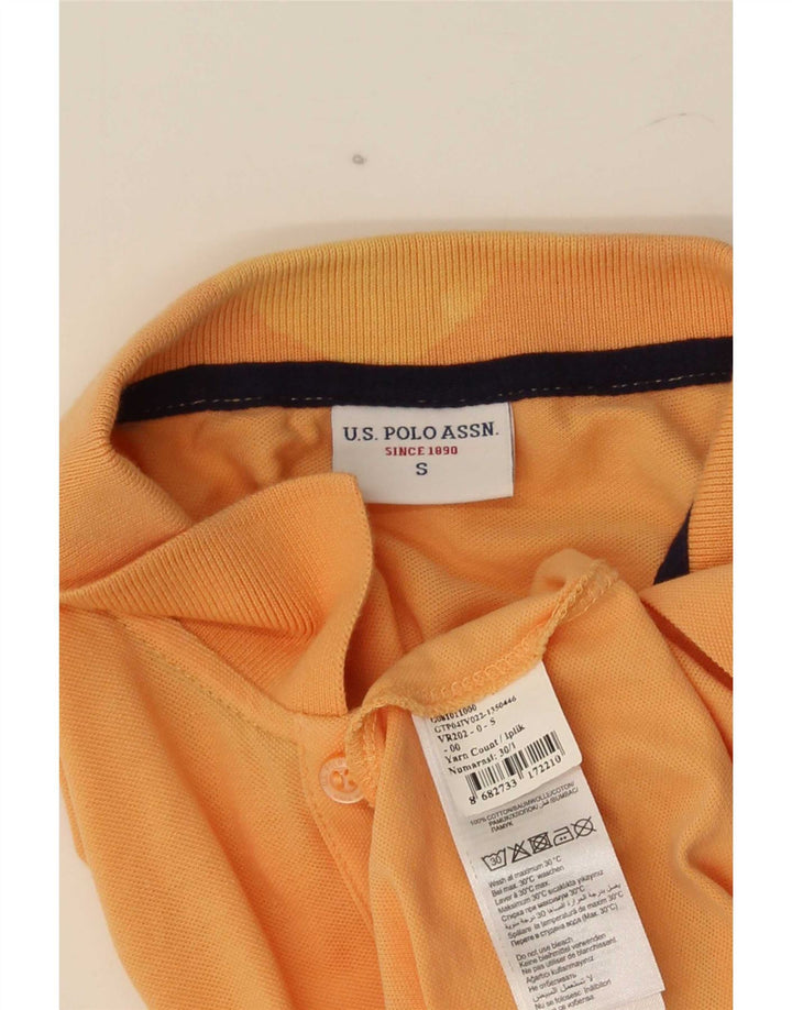 Polo da uomo US Polo Assn piccola in cotone arancione